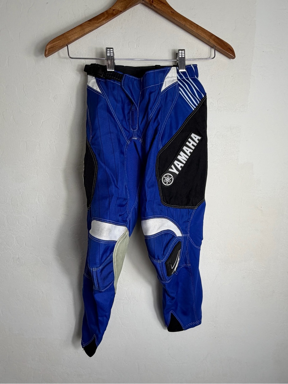 vintage Fox Racing 180 Yamaha blue and black motorcycle racing pants